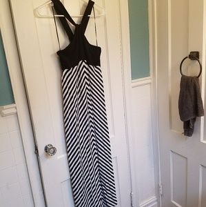 Black and white maxi dress